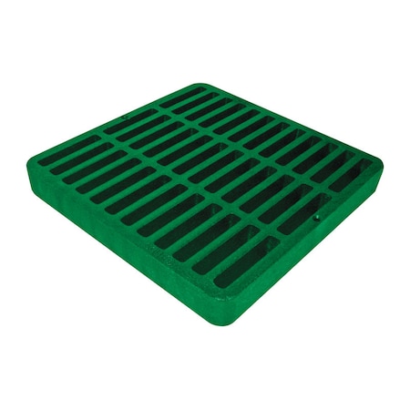 B & K NDS 9 in. Green Square Polyethylene Drain Grate 990